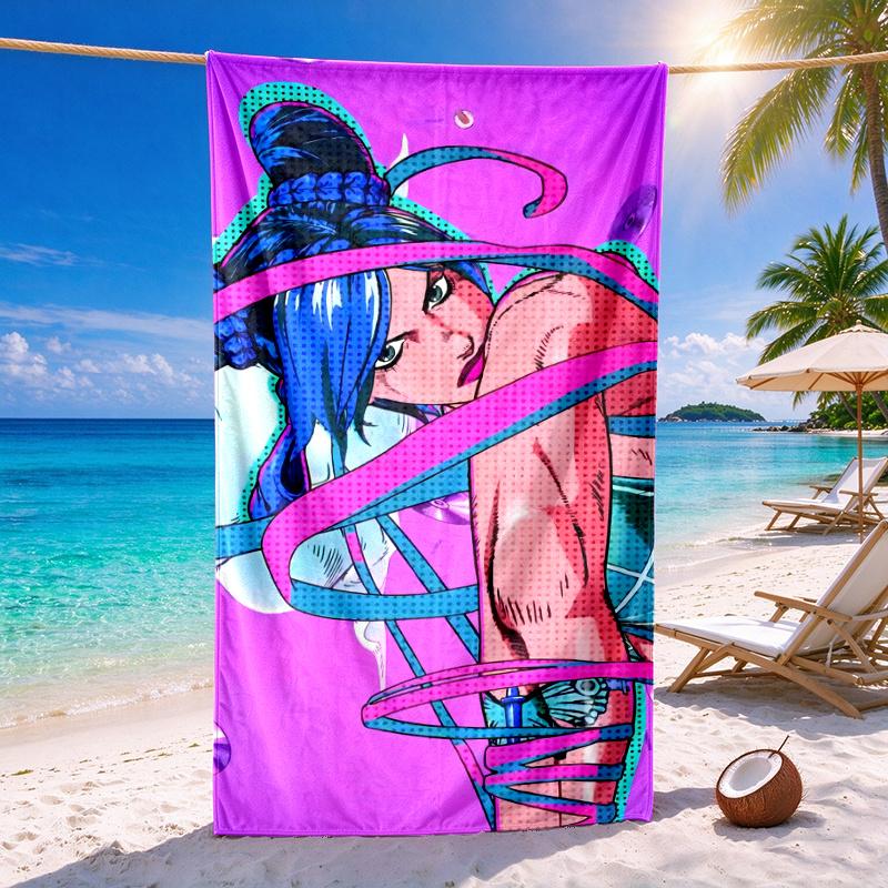 JOJO Quick-drying soft and absorbent beach towel—perfect for beach trips swimming outdoor camping and travel an essential beach item