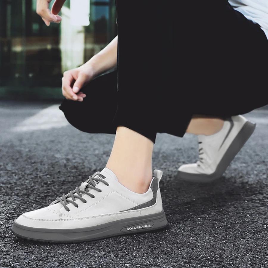 2025 New Men's Simple Design, Wear-resistant, Flat Heel, Low Top, Round Toe, High-quality Casual Walking Sneakers sneakers