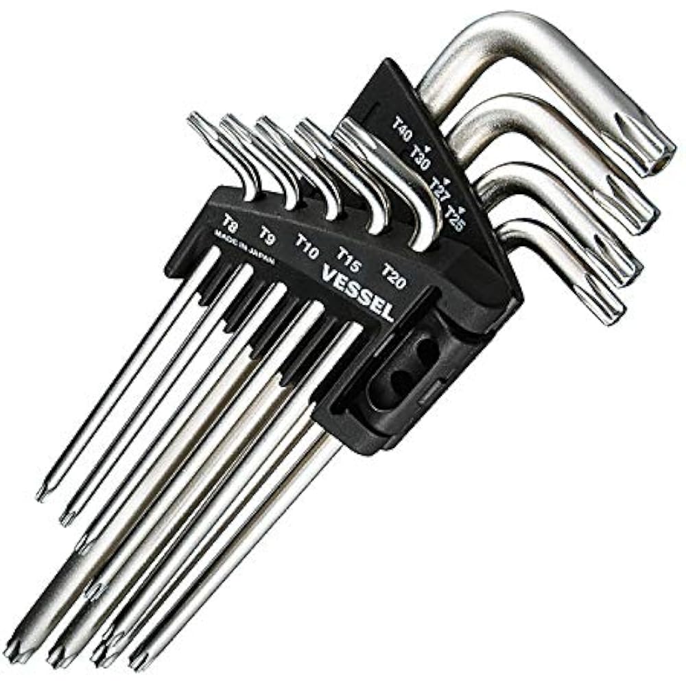 VESSEL (VESSEL) Anti-tampering Torx L-Type Wrench, Set of 9, 8509TXH