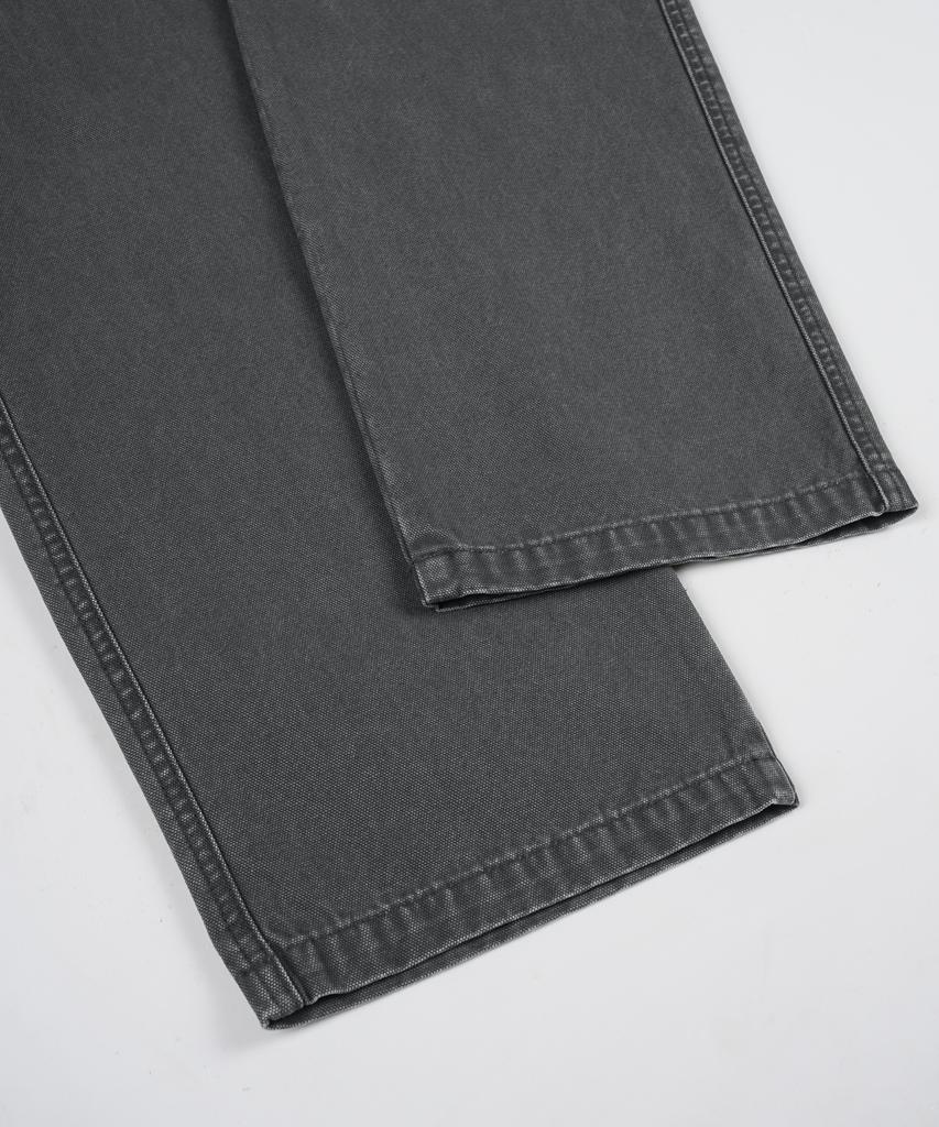 BIRBANTE Garment-Washed Cargo Chino Pants - Dark Grey