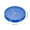 PATIKIL 30cm Wall Clock, Silent, No-Tick Round Wall Clock, for Office, Bedroom, Decorative Use, Blue