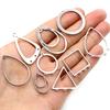 10pcs/lot 316 Stainless Steel Charms Geometry Metal Stamping Blanks DIY Porous Connector Pendant Necklace Earring Accessories