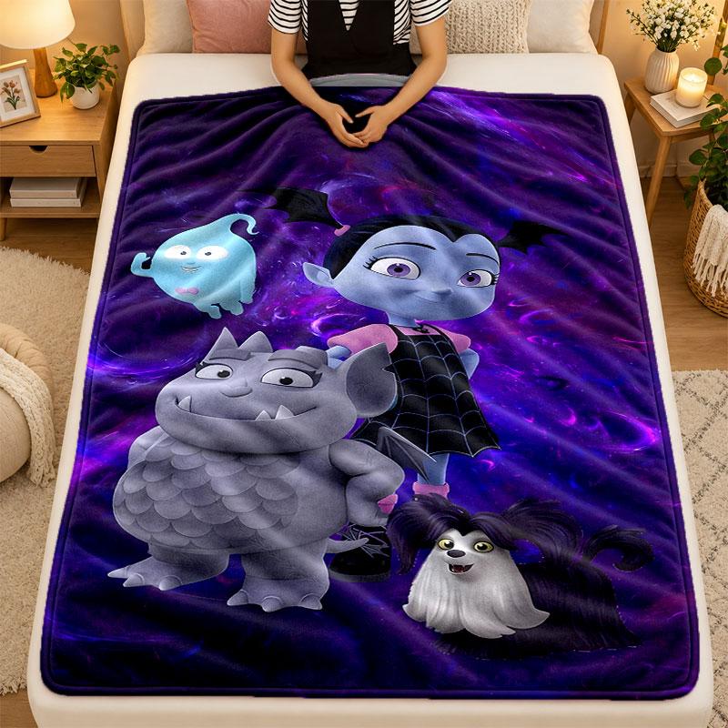 Flannel BlanketVampirina Warm Soft Throw Blanket for Indoor Sofa Bed Living Room Use