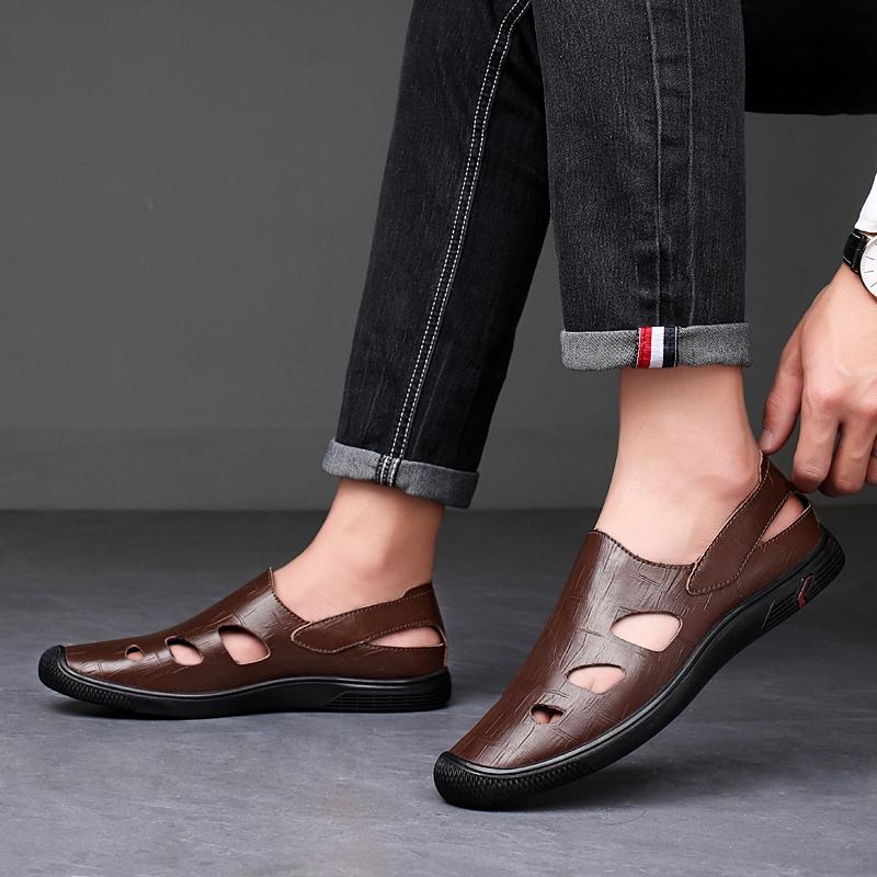 Мужские сандалии из натуральной кожи — фото 5