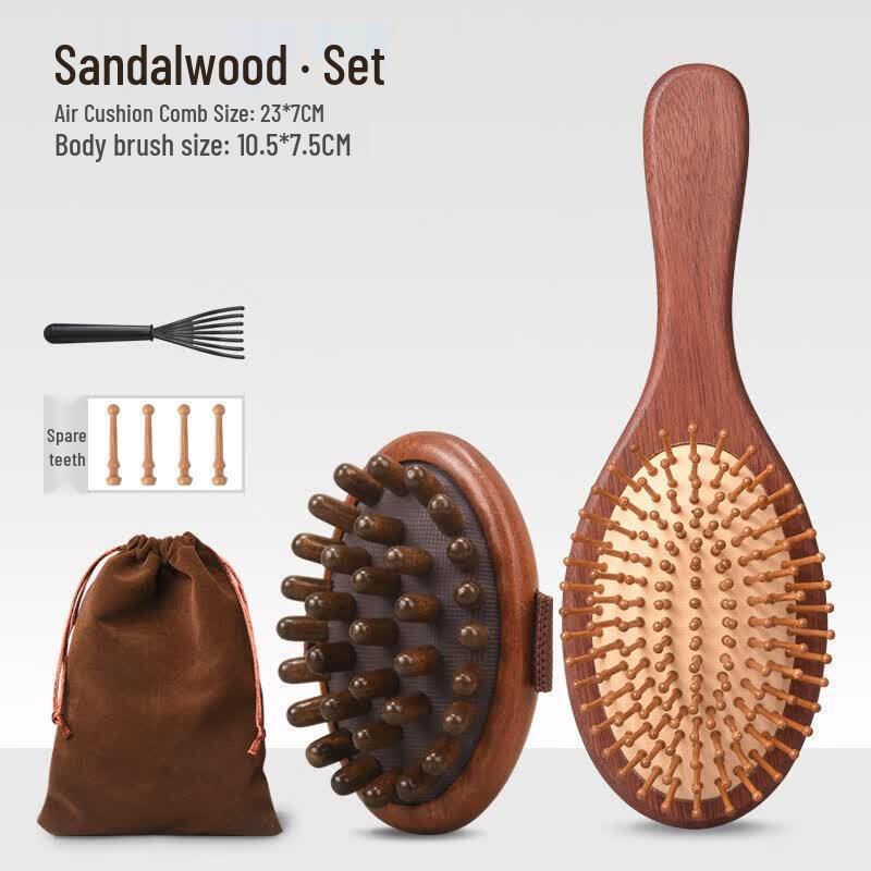 LIEI Sandalwood Airbag Massage Hairbrush