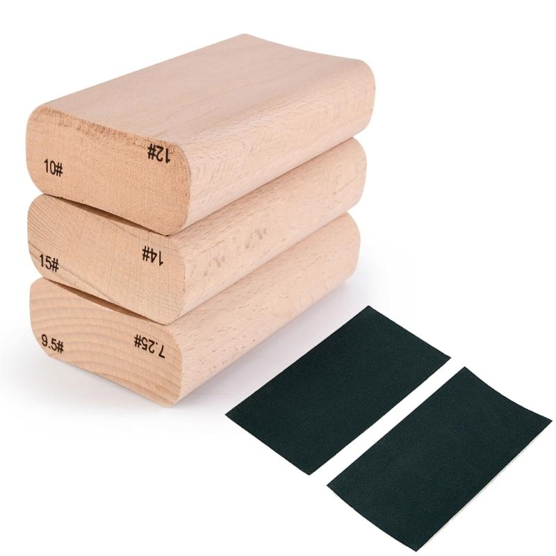 Wooden Polished Sanding Block for Guitar Fret Leveling Fingerboard Luthier Tools