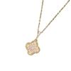 Exquisite Four-Leaf Clover Zircon Necklace: Women's Light Luxury Full Diamond Pendant Clavicle Chain
