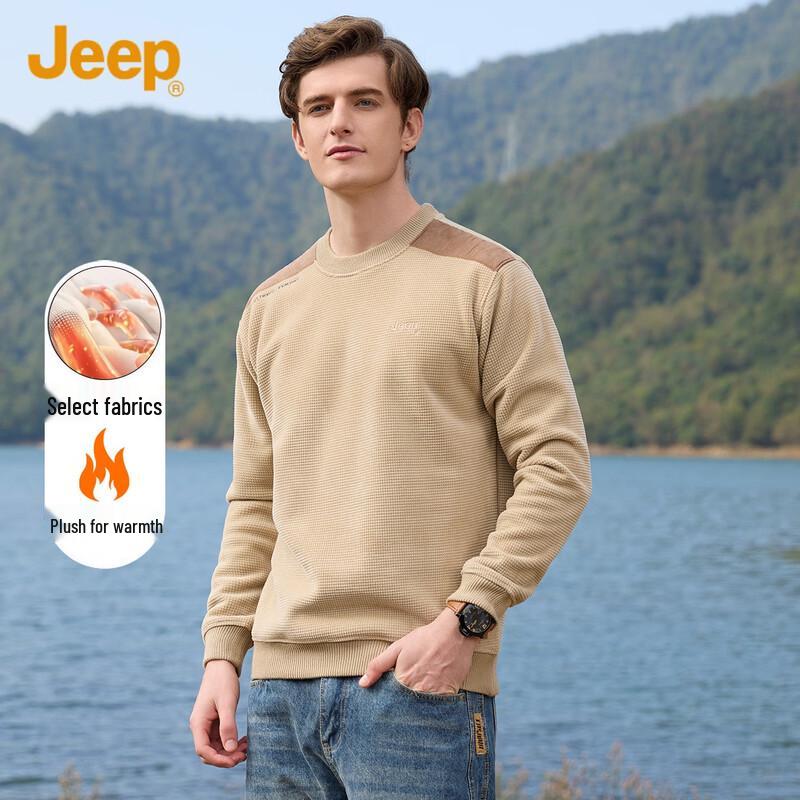

JEEP Men s Patchwork Diamond Pattern Sweatshirt 3XL