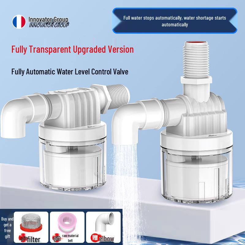 Auto Shut-off Float Valve for Fish Tank: 4-point Inlet Ball Valve, Prevents Overflow in Fish Farming Tanks.