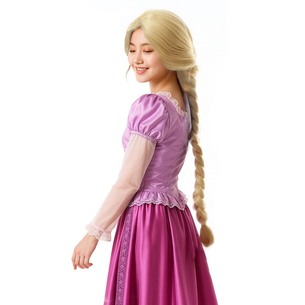 Monoii Rapunzel Wig with Wig Net, Cosplay, Halloween, Princess, Long Blonde Wig