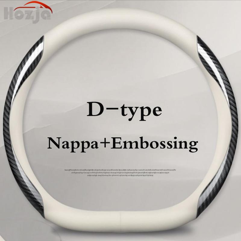 Leather Car Steering Wheel Cover for Jeep Grand Cherokee Wrangler Compass Avenger Renegade 2012 - 2023 2024 2025 Accessories
