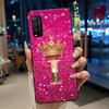 Case For TCL 205 4187D Bumper Black Silicone Shockproof Soft Casing Lucky Exclusive Initial Letter Luxury Crown Pattern Cover