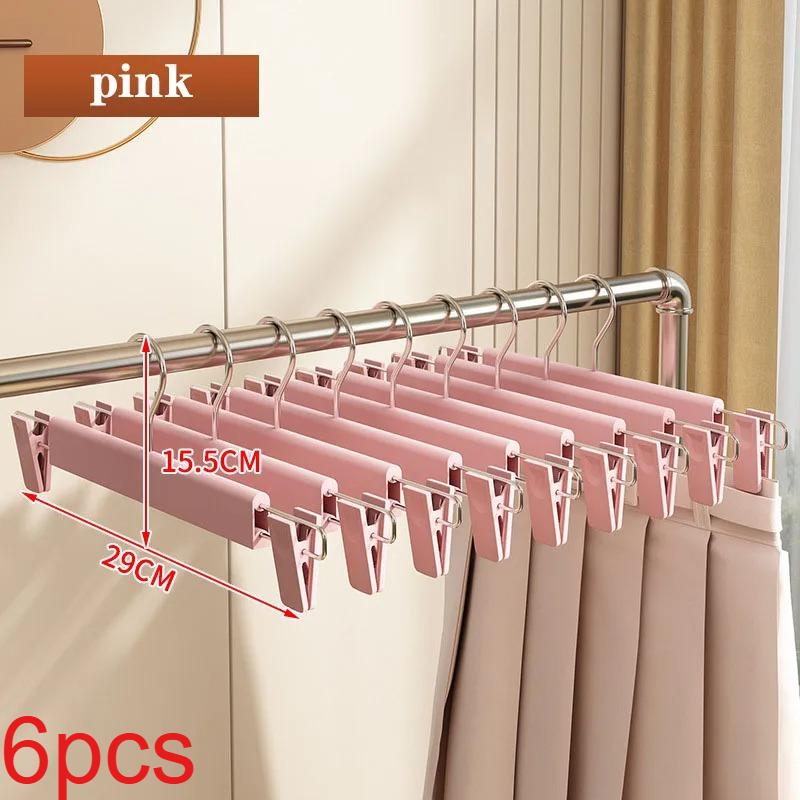 Clothes Hanger with Clips for Trousers and Skirts, Home Use, Non-marking, Anti-slip, Specially for Hanging and Storing Trousers