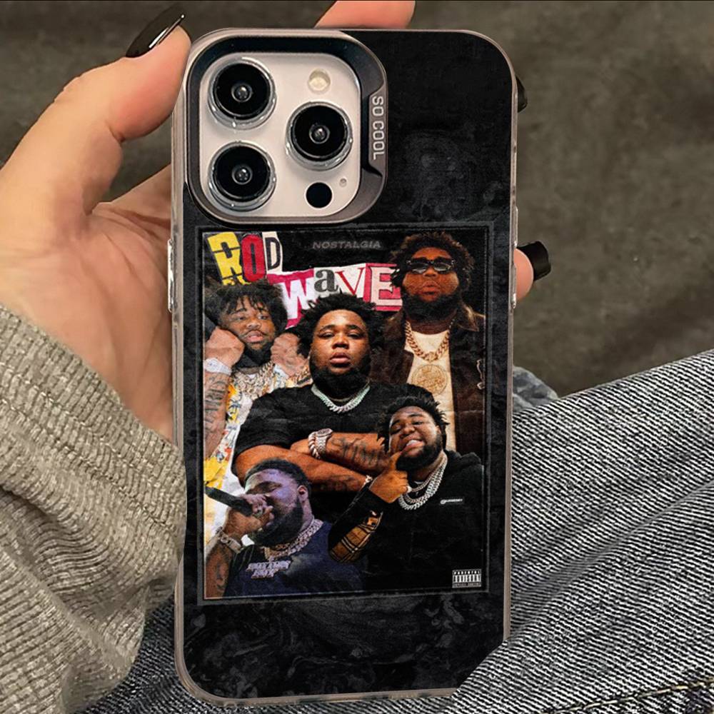 

Rod Wave Singer Colorful Phone Case Silver Suitable For iPhone 12 11 13 14 15 16 17 Max Pro Plus X XR XS iPhone 17