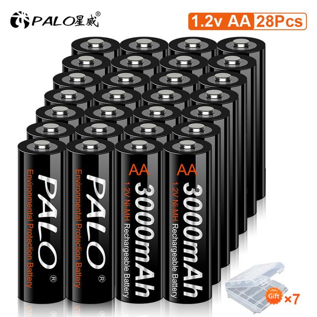 PALO 1,2 V 2a AA Akku AA NiMH 1,2 V 3000 mAh für Fernbedienung Spielzeug Kamera Batterie