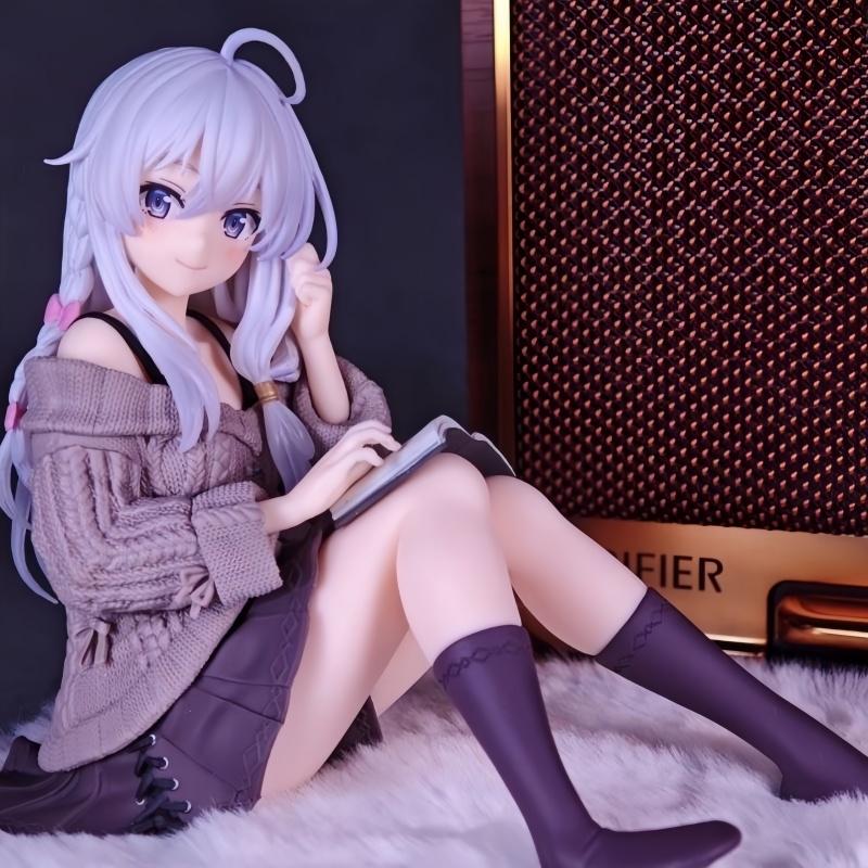 1pc Devil's Journey Sweater Elaine Hand made Cartoon anime Beautiful Girl Chassis Desktop Decoration Model Gift