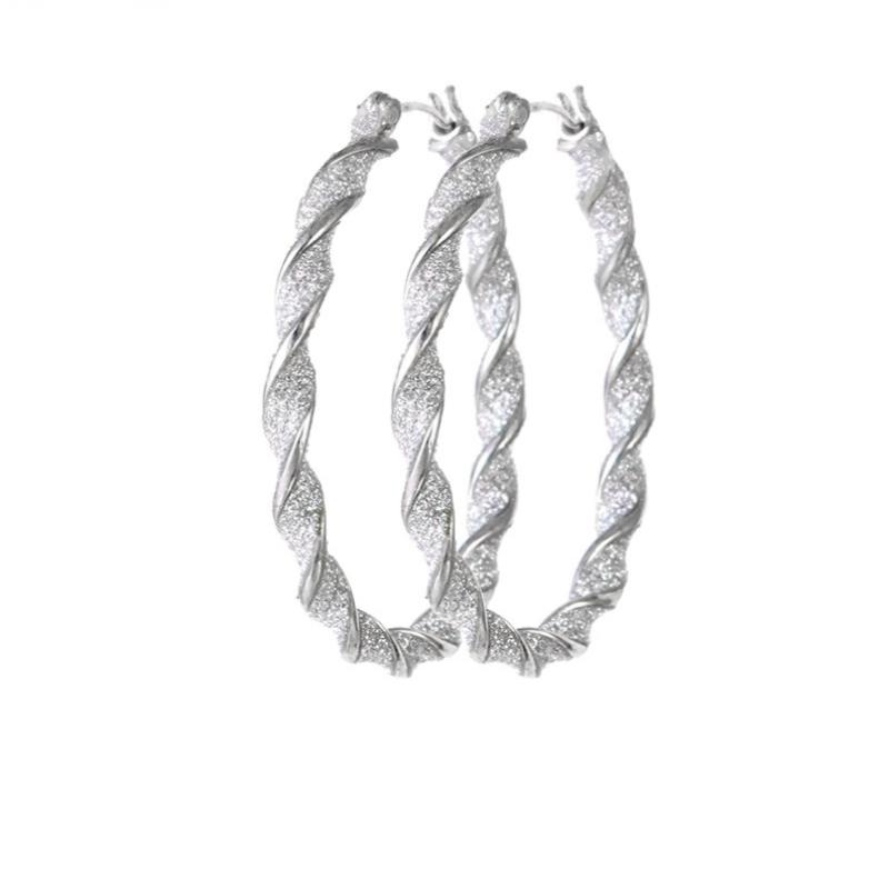 Exaggerated Red and Green Fashion Personality Christmas Day Colorful Spiral Geometric Earring Earrings