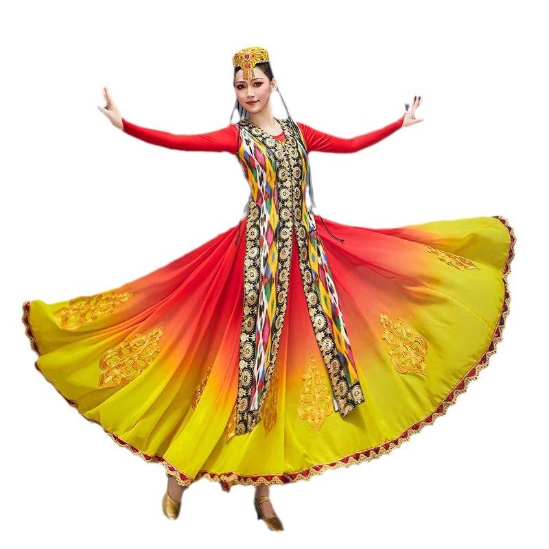 Jing Cai Wu Women's Uyghur Style Dance Performance Dress