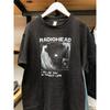 Rock Radiohead Kid A's Album Tour Concert Rare T-shirts Oversized Black White Navy Blue Men  Women Casual Printed Short-sleeved