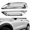 2Pcs Chrome Car SUV Air Flow Fender Side Vent Decor Sticker Exterior Accessories