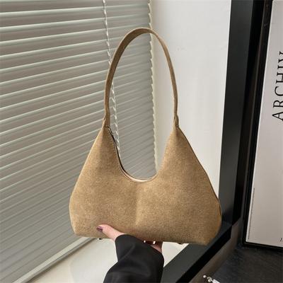 Trendy French Frosted Armpit Bag Personalized Polyester Shoulder Bag Niche Design Underarm Bag Women