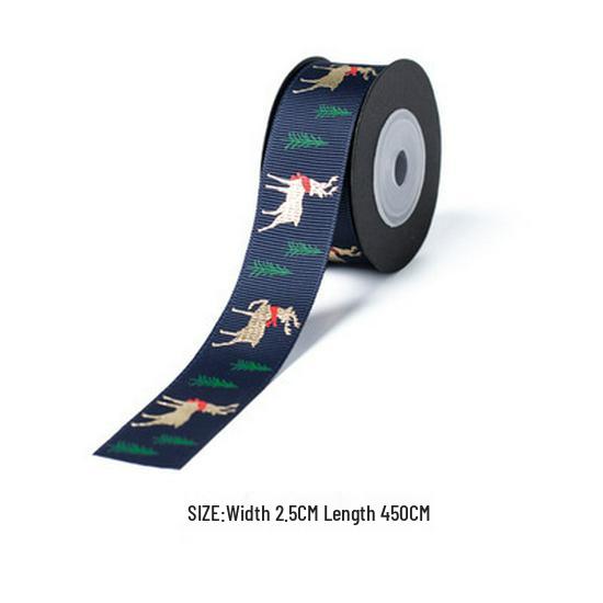 Festive Ribbon: Christmas Gift, New Year, Birthday - Red & Green Plaid with Hot Stamping for Gift Boxes & Bows