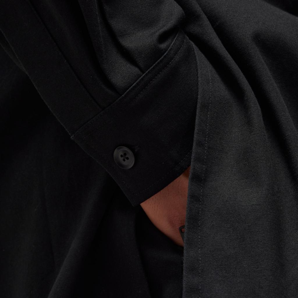 Y-3 Solid Color Polo Collar Pocket Jacket Unisex Jacket Black IN4342