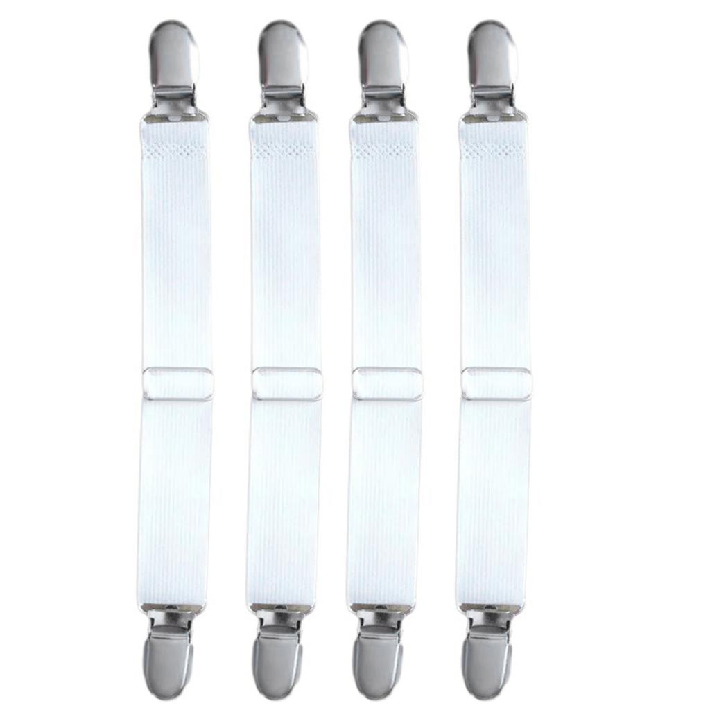 4pcs Elastic Bed Sheet Strip Fastener Adjustable Mattress Cover Blankets Holder Suspender Sheet Grippers Belt Bedding