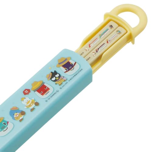 Skater Chopsticks and Chopstick Case Set for Kids, Lunch Box, 16.5cm, Made in Japan, Dishwasher Safe, Sliding Design, Toretans and Hapidanbu, Boys (AB