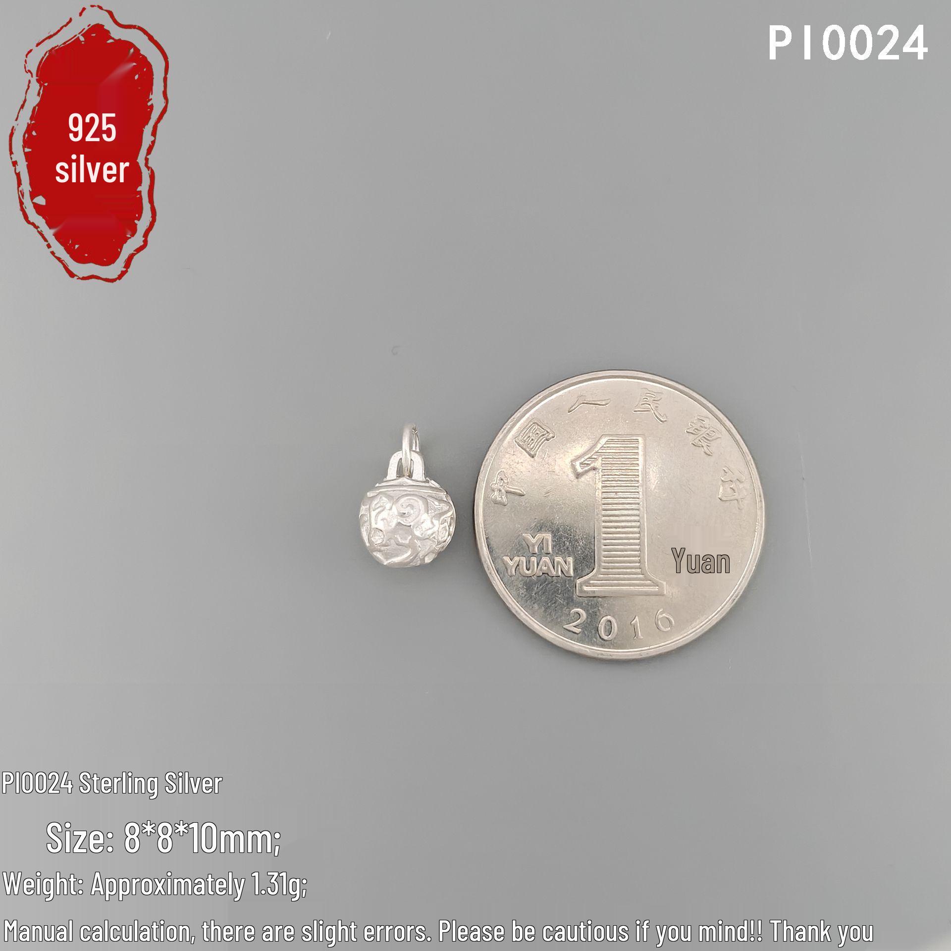 S925 Sterling Silver Chinese Palace Bell Retro Pendant - DIY Handmade Decorative Accessory