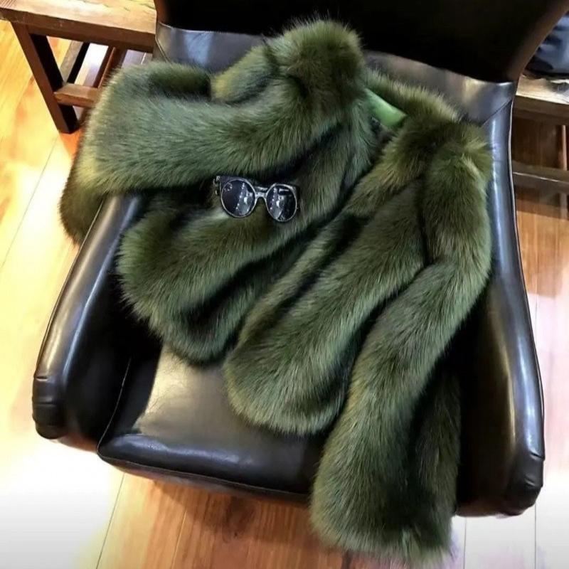 

Autumn and Winter Updated Ladies s Leather Slimming Leather Jacket Ladies s Short Fox Fur Coat High Quality Durable Construction Practical Daily Use S