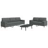 VidaXL Set of 2 Sofas Decorative Cushions Dark Grey Fabric, Sofa, Sofa Seat, Recliner Sofa, Sofa 3278336