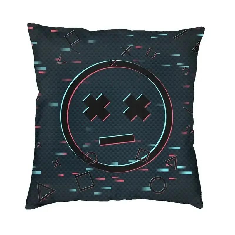 Home Decor Retro Gaming Icons Pattern Pillow Cover Pattern Cushion Cover Suitable for Sofa Bedroom Car Pillow Cover