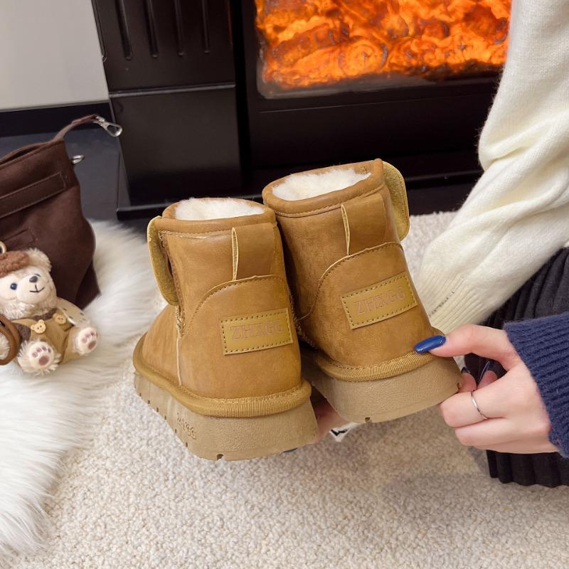 Winter Snow Boots Women's New Outdoor Travel Snow Cotton Non-slip Warm Piled Thick-soled Large Cotton Shoes