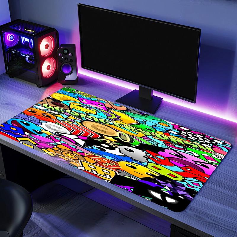 Geometry Dash Mouse Pad - Non-Slip Rubber Base, Smooth Surface for Work,Gaming,Office,And Home Use, Desk Mouse Pad