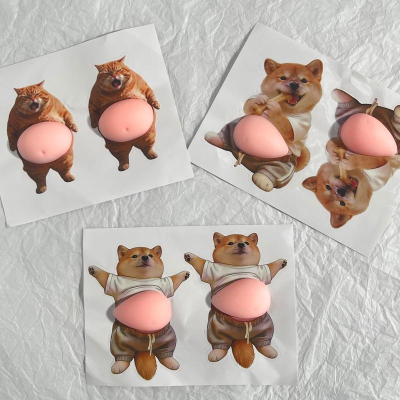 Soft Belly 3D Stickers Funny Decals Party Stickers Party Favors Phone Case Sticker Decorations Anti-Collision Stickers