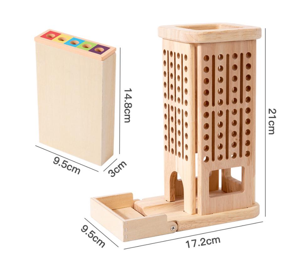 Montessori Stick Pulling Game - Colorful Fine Motor Skills Toy, Parent-Child Interactive Educational Toy