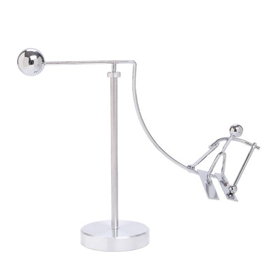 Balance Art Sculpture Interactive Kinetic Decoration Surfing Figure Skier Balancing Tabletop Figurine for Stress Relief Home Office Desk Shelf