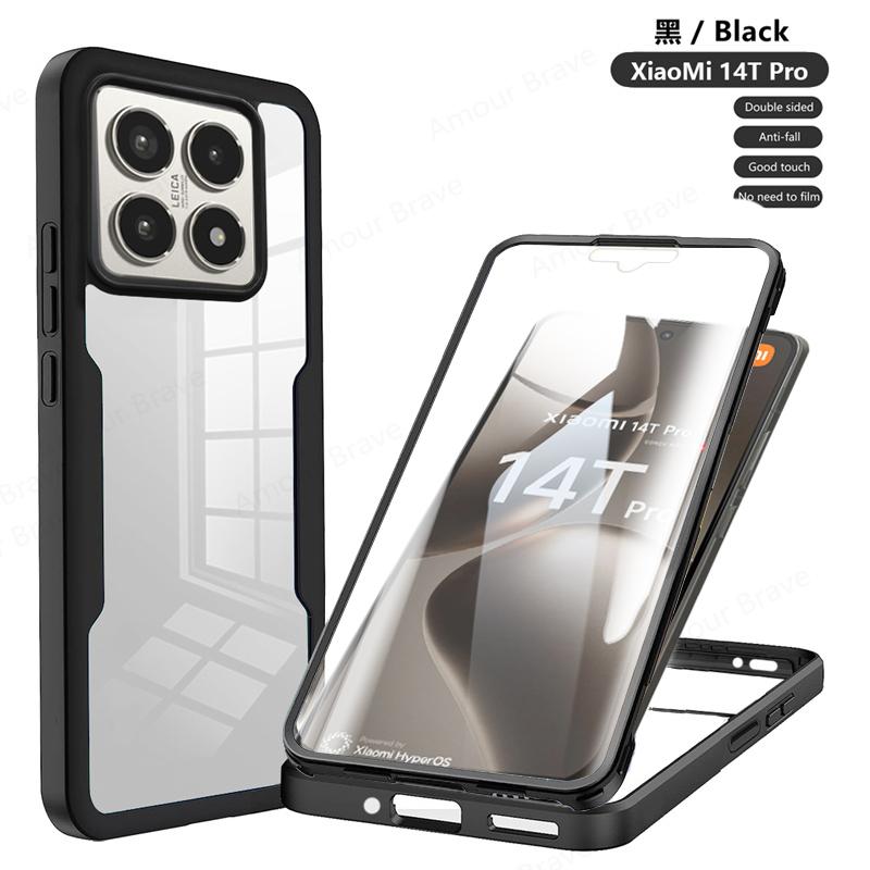 360 Full Body Protection Case for Xiaomi Mi 14T Pro 13T 12T 14 Ultra Redmi 14C 13C Shockproof Case for Redmi Note 13 Phone Cover