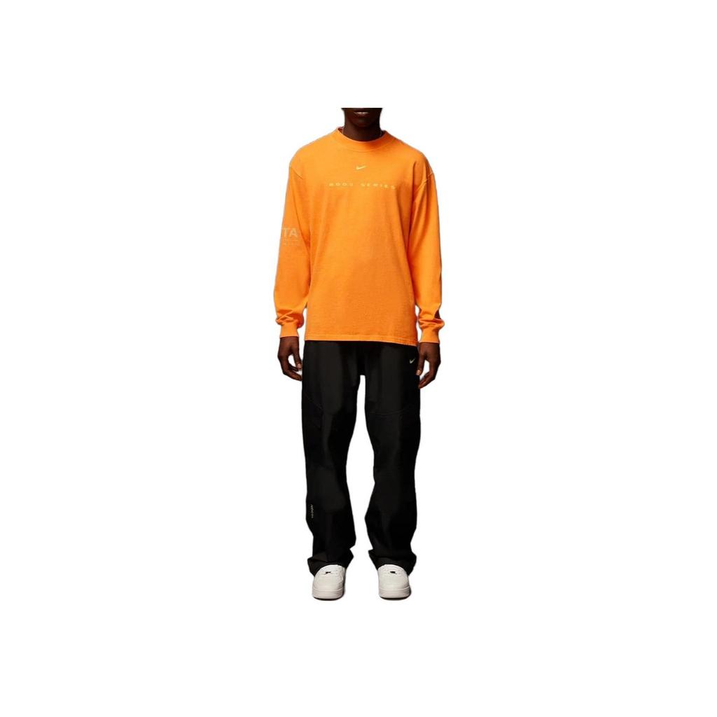 Nike X NOCTA FW23 Printed Crew Neck Long Sleeve T-Shirt Unisex Tops Orange FQ6556-818