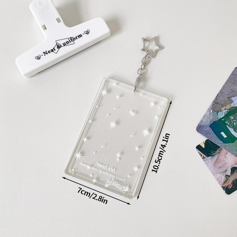 Transparent Photocard Holder Acrylic Kpop Idol Card Protetion Cover Credit Id Bank Card Photo Display Holder Student Card Case Set