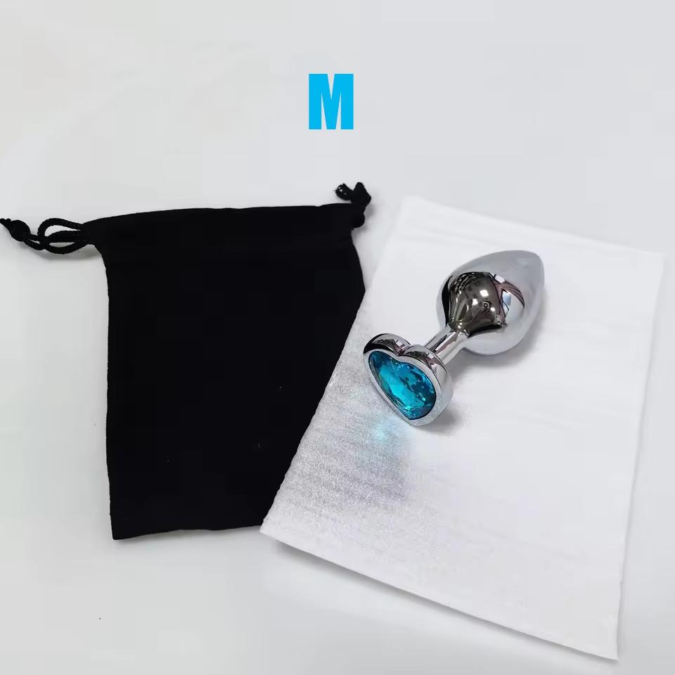 Heart Base Metal Anal Plug Stainless Beginner 5 Size Butt Plug Anus Masturbation Stimulator Dildos Adult Sex Toys For Man Women