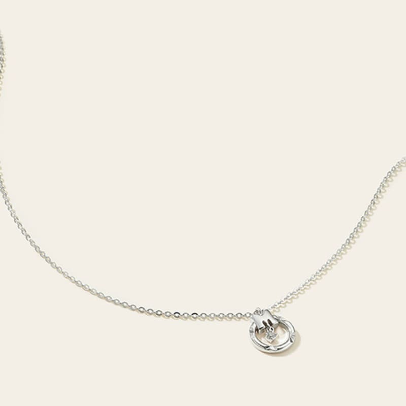 METROCITY JEWELRY M Basic Sterling Silver White Necklace A231SN9115WPA