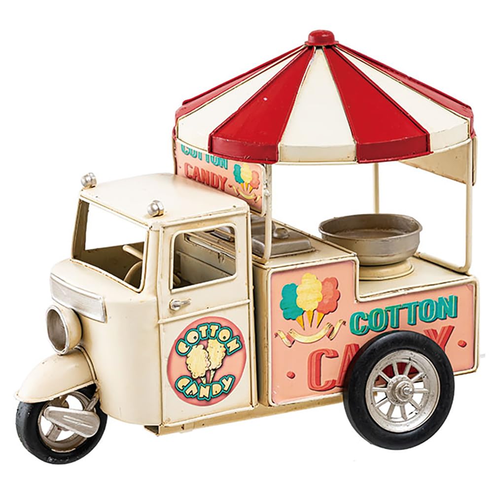

HEADS Interior Decoration W295×D175×H235mm off-white 1 pc Interior Tin Basket Cotton Candy Truck HEADS BRZ-INT15