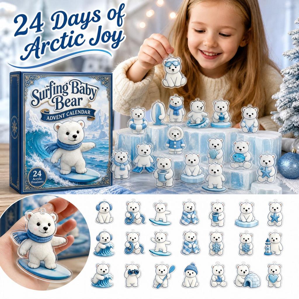 Advent Calendar Days Christmas Countdown 2D Acrylic Hanging Ornament for Holiday Decor