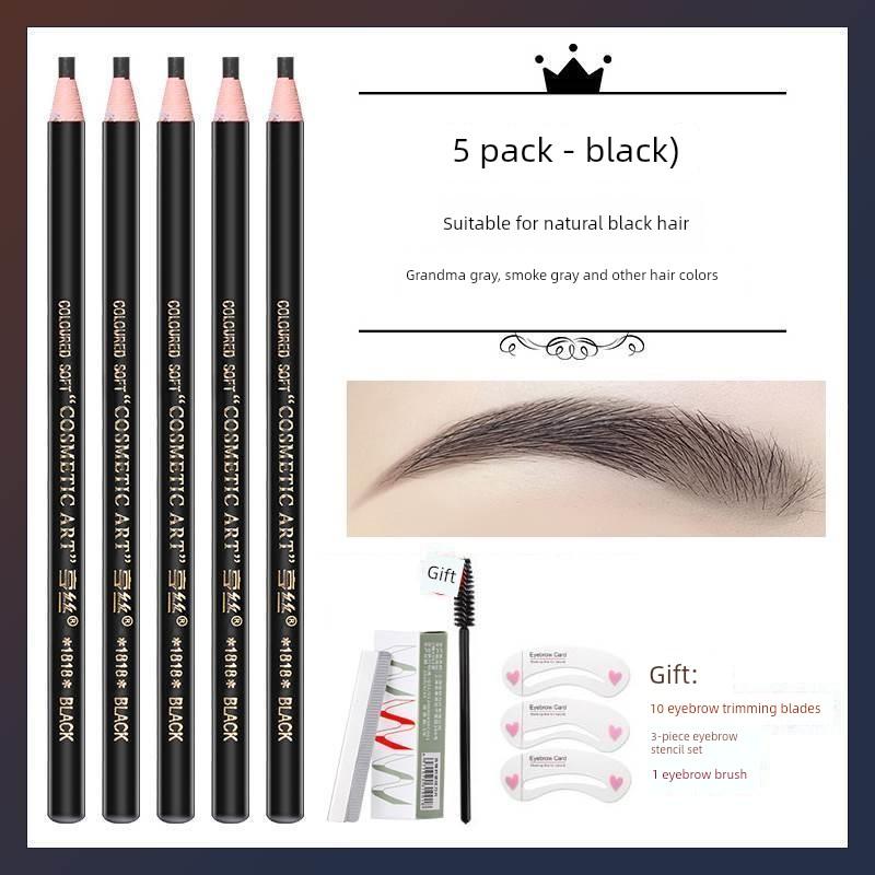 1818 Hengsi Threaded Eyebrow Pencil Waterproof Long-Lasting Non-Fading Henry Eyeliner Pen Two-In-One for Tattoo Artists