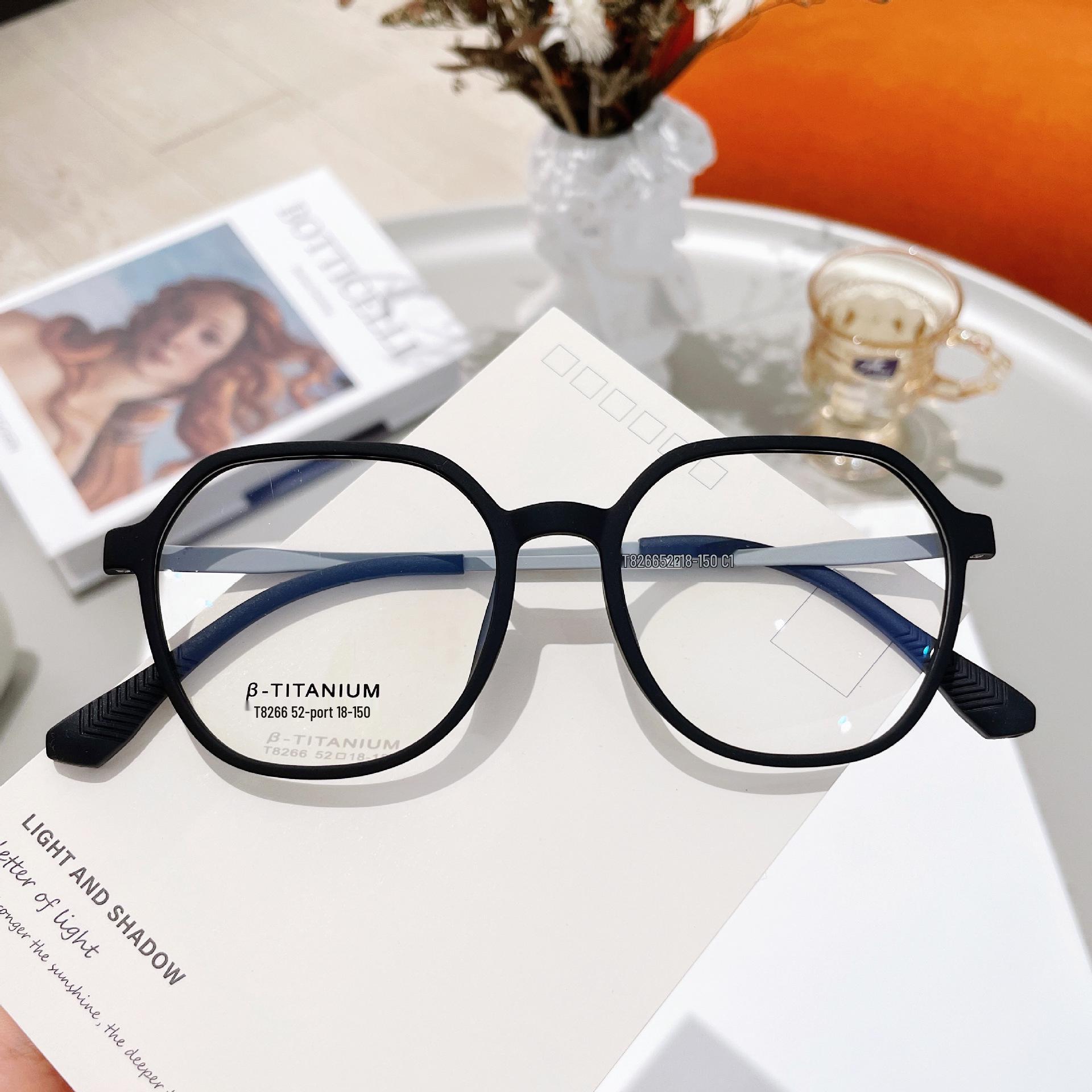 

Очки Junda Danyang в стиле ретро, квадратные, из TR с оправой из чистого титана для миопии, модель 8266 чёрный