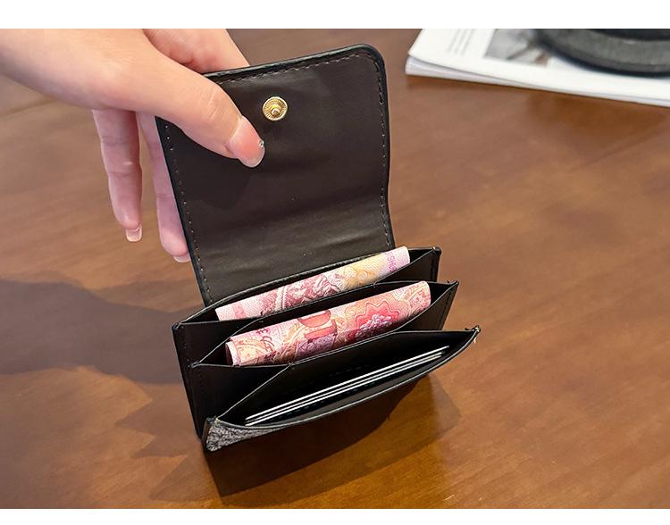 Damen Ultra-dünner Koreanischer Stil Kartenhalter - Leichte Tasche mit Buchstabenprint für Ausweis & Kreditkarten