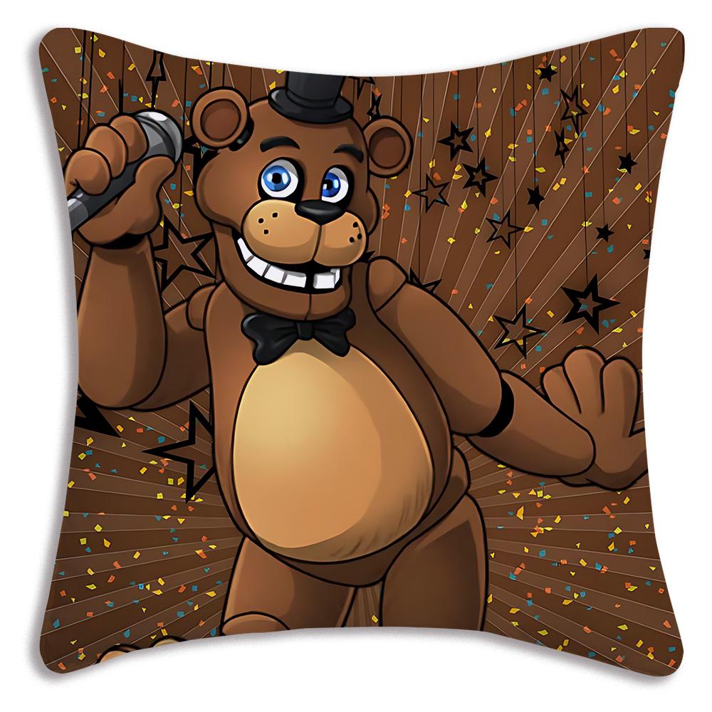 Anime F-Fnafs Boy Pillow Covers Cartoon Sofa Decorative Home Double-sided Printing Short Plush Cute Cushion Cover