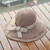 Beach Wide Brim Hat With Sun Shield And Bow Decoration For Women Outdoor Use